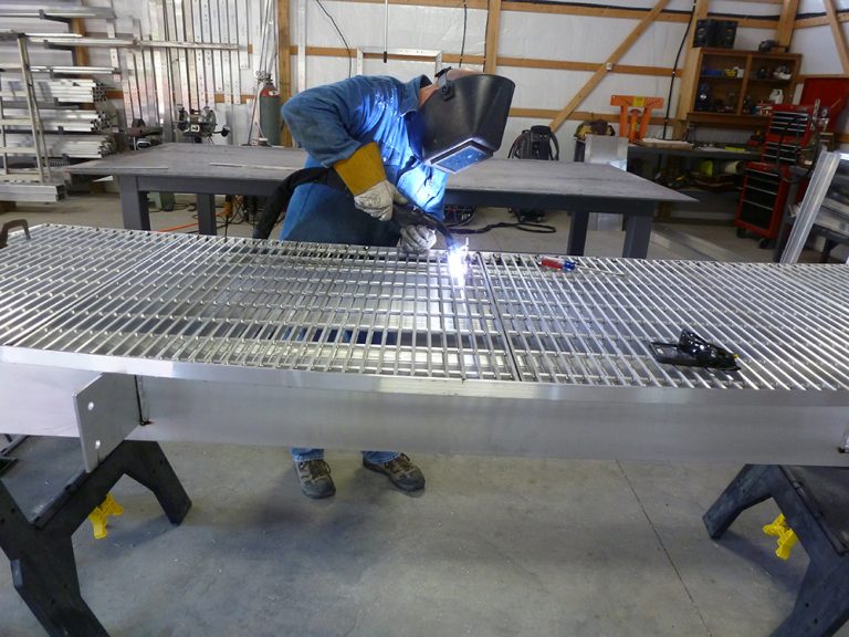 Aluminum Platforms & Walkways - Aluminum Caged Ladders | Ascend Fab